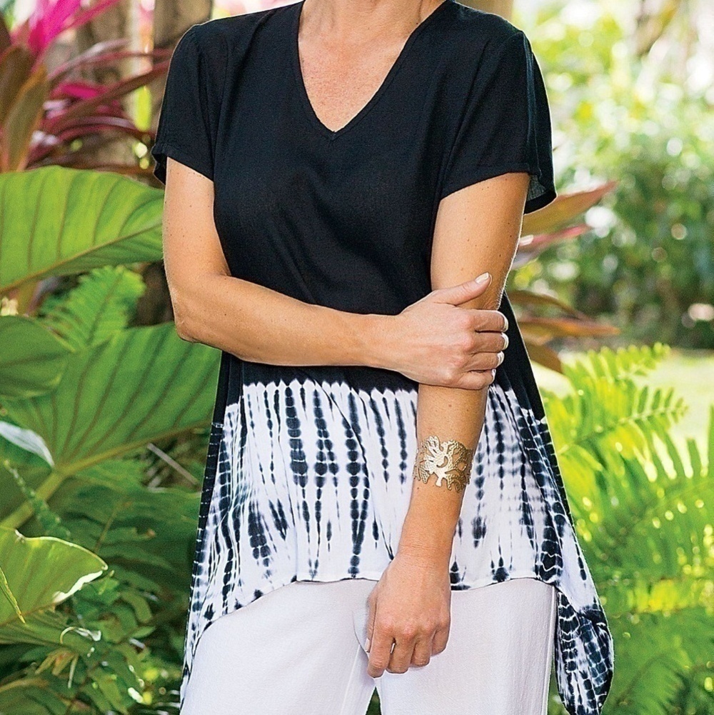 Soft Surroundings | Tara Tie Dye Tunic Shirt Small